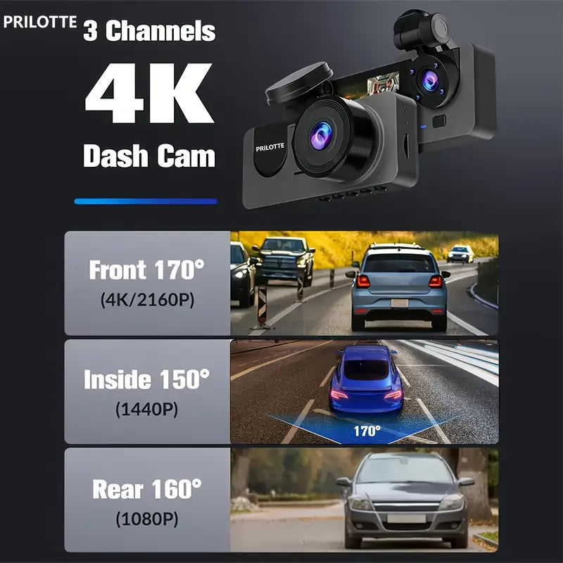 4K UHD Dash Camera for Cars with Free 32GB SD Card